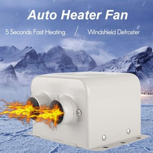 600/800W Car Vehicle Windshield Electric Heater with 2 Air Outlet 12V/24V Window Fast Heating Defroster Demister