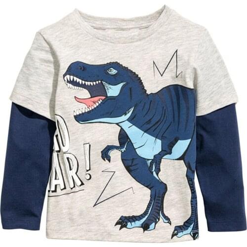 Baby Boys T shirt Children Clothing 2018 dinosaur Clothes Boys Long Sleeve Tops Kids T-shirts for Boy Sweatshirt