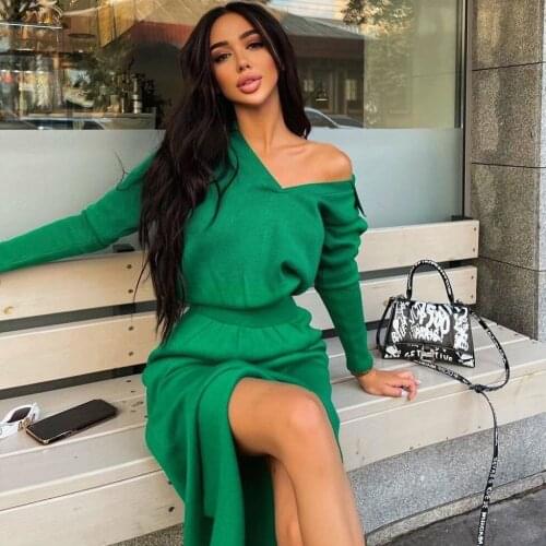 Модные вязаные платья Jadoutin China At AliExpress