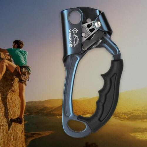 Outdoor Mountaineering Rock Climbing Rope Clamp Hand Ascender Rappelling Gear Equipment Rope Clamp For Mountaineering Caving