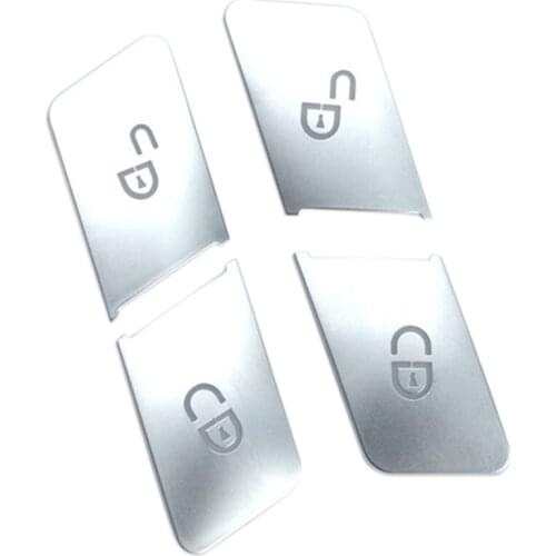 4Pcs Car Door Unlock Buttons Sequins Decoration Cover Trim For Mercedes Benz Gla Cla Glk Gle Cls Ml Gl A B C E Cl