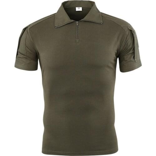 Summer Men Outdoor Hunting Short Sleeve Camouflage T-shirt Army Combat Military Tops Training Hiking Tactical Uniform T Shirt