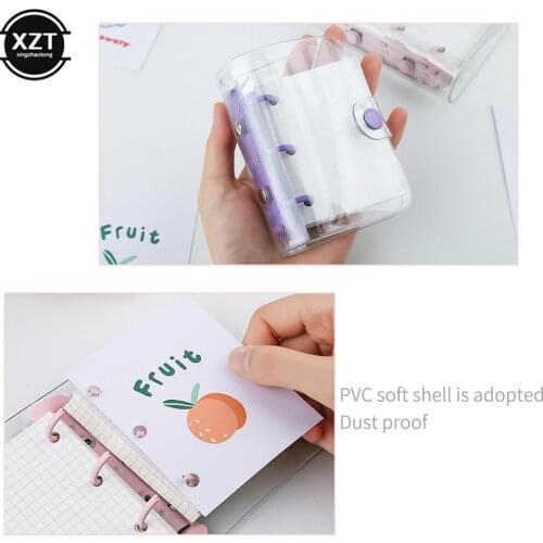 Mini Pocket 80 Sheet 3 Ring Loose-Leaf Diary Notebook Student Agenda Book Planner Set School Office Stationery Portable Memo