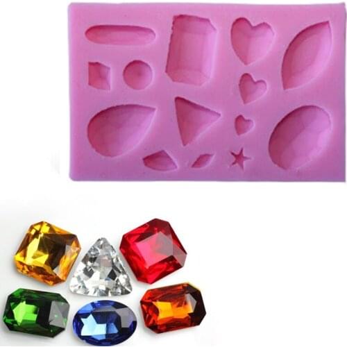 Many Kinds Of Diamonds 3D Silicone Moulds For Baking,Chocolate Mold, Jelly Mold, Cake Tools C107