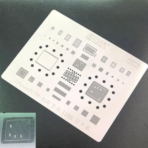 Multi-purpose BGA Reballing Stencil Kit for IP 6 6P 6S 6SP 7 7P IC Chip CPU Solder Tin Plant Net 0.12mm Thickness