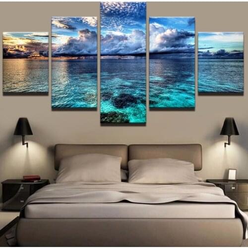 Wall Art Canvas Painting 5 Pieces Landscape Room Decor Set Painting for Interior Frameless Picture for The Home