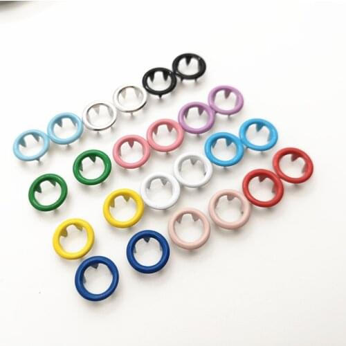 Wholesale 1000 Sets 9.5mm 12 Colors Metal Prong Ring Buttons Press Studs Sewing Craft Fastener Snap Pliers Craft Tool Buttons