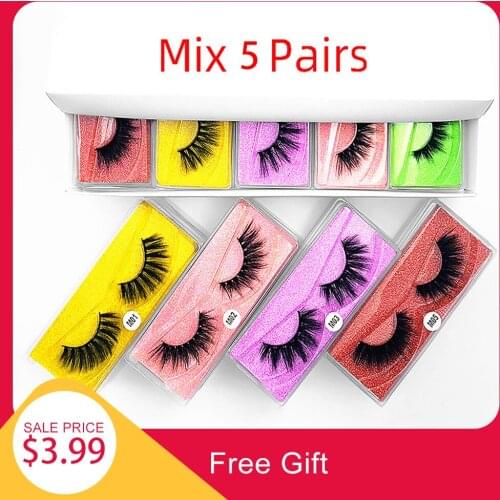 Wholesale Eyelashes 20/30/40/50/100pcs 3D Mink lashes Beauty Makeup Natural Mink Eyelashes Makeup False Lasheslash vendors