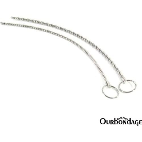 Ourbondage 3 Size Stainless Steel Urethral Catheter Chastity Penis Beads Sounds Urethral Insert Dilator Sounding Sex Toy For Men
