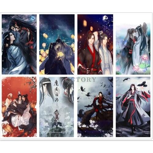 Posters and Prints Mo Dao Zu Shi Figure Wei Wuxian Anime Canvas Painting Home Decor for Bedroom Study Room Decor