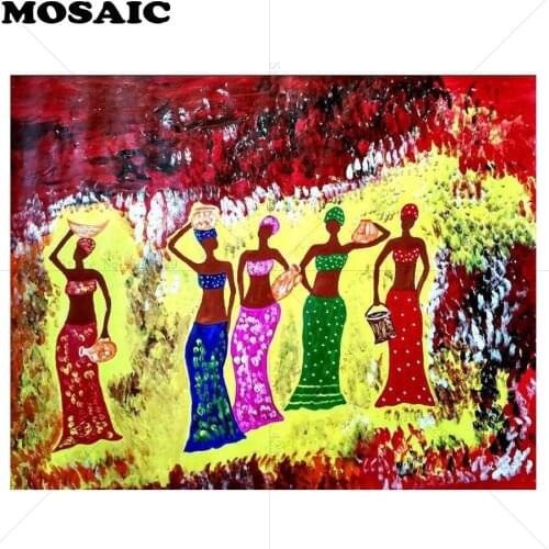 Full Diamond Painting cross stitch"African woman"Full area Diy Diamond Embroidery 3D Diamond picture Square Rhinestone gift