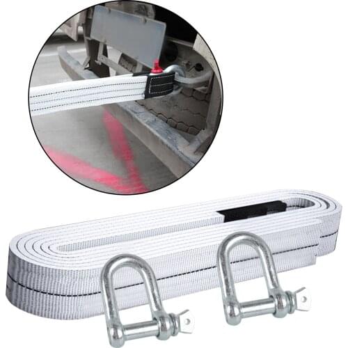 Durable High Strength Trailer Winch Strap (Up To 6 Ton) 5 Meters Towing Ropes with Hook for Car Equipment