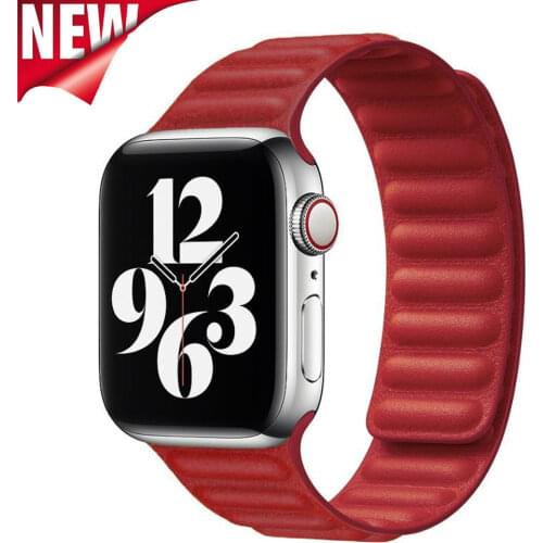 New Leather link loop strap For apple watch band 44mm 40mm iWatch series 6 SE 5 4 3 2 1 watchbands bracelet 42mm 38mm Wristbands