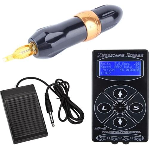 Rocket Motor Rotary Tattoo Pen Gun Machine Equipment With Power Supply Foot Switch Pedal Tattoo Art Full Sets Accessories