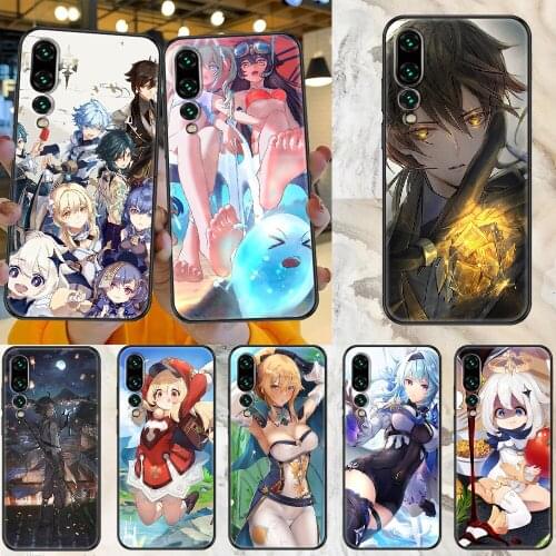 Genshin Impact Phone case For Huawei Honor 6 7 8 9 10 10i 20 A C X Lite Pro Play black art cell cover 3D cover trend bumper tpu