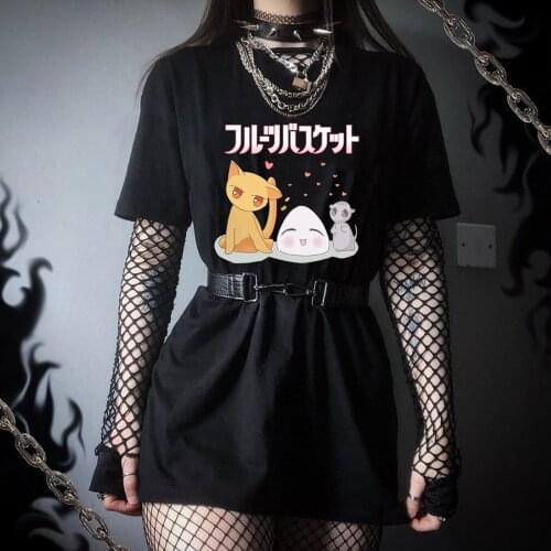 Fruits Basket Cosplay Harajuku Funny Souma Kyo Honda Tohru Honda Tohrut Anime Clothes Tops Tees Fashion Summer T-shirt