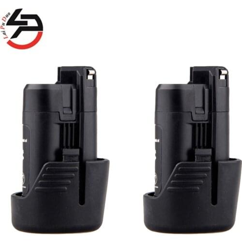 Laipuduo 2pcs Replacement Power Tool Battery 10.8v 2.0Ah Li-ion for Bosch: BAT411 2 607 336 014 PS40-2 PS20-2 PS10-2 Brand new