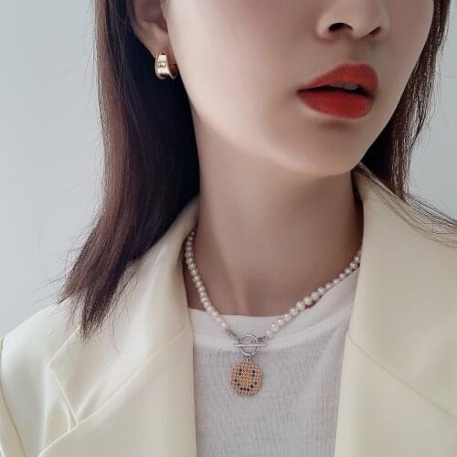 925 Sterling Silver Earring Fashion Celi Broadside Shell shape big small ear ring Circle Earring Trend Girl Women Ear Jewelry