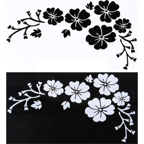 1Pc 2021 Newest Fashion Flower Blossom Car Decal Sticker Auto Truck Bumper Door Window Decor Car Styling Accessories