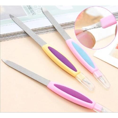 1pc Metal Nail File Cuticle Remover Trimmer Nail Art Buffer Tool