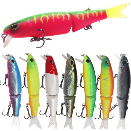 1Pcs Minnow Lifelike Artificial Crankbait 2 Multi Jointed Fishing Lure 8.8cm/7.2g Hard Bait Wobblers Sea Fishing Bait