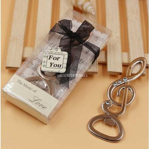 100pcs Music Note Bottle Openers Wedding Favors Love Letter Beer Bottle Opener Party Gift Silvery Bottle Opener Party Tool Gift