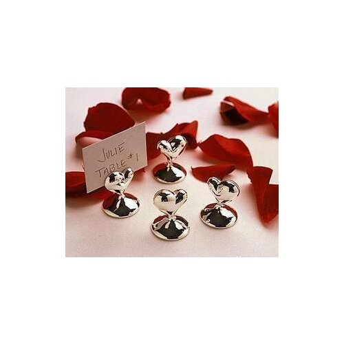 200pcs/Lot Mini Design Heart Shape Chrome Place Card Holders Wedding Table Decoration Gift Bridal Shower lin3822