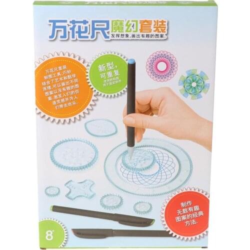 22pcs Drawing Toys Set Interlocking Gears Wheels Children Painting Accessories Creative Educational Toy D0AF
