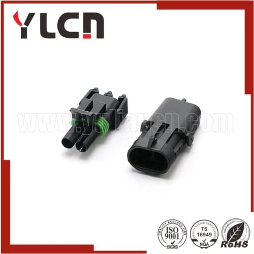 3 Sets Two Pins Way Electrical Wire Connector Plugs Delphi 2.5 Series New Car Part