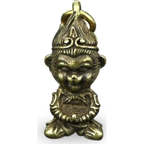 3D Battle Monkey Casting Animal Figurine Retro Style Metal Sculpture Home Office Room Desktop Decoration Collect Ornaments Gift