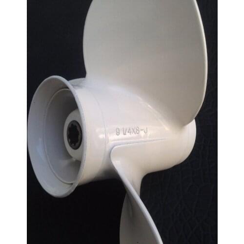 Free shipping 9 1/4x8 for OMC STERN DRIVE 8 tooth spine marine propeller 9.9 hp- 15hp propellers outboard aluminium propellers