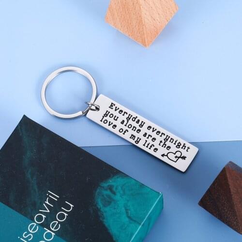 Valentine Day Keychain Gifts Heart Gift for Boyfriend Husband Girlfriend Wife Couples Love Of My Life Keyring Birthday Gift