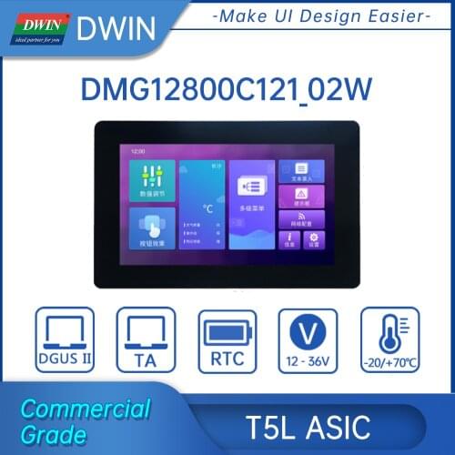 DWIN 12.1 Inch, 1280xRGBx800, 16.7M Colors, EWTN screen, CTP Smart LCD Module display DMG12800C121-02WTC
