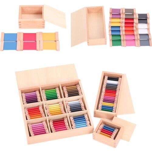 Fun Color Board Montessori Sensory Toys Color Cognition Board for Kids Gift Set Wooden Stickers Early Learning Toys