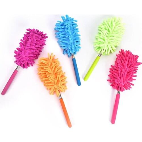 Flexible Stretch Extend Microfiber Dust Adjustable Feather Duster Household Dusting Brush Cars Cleaning Bredroom Kitchen