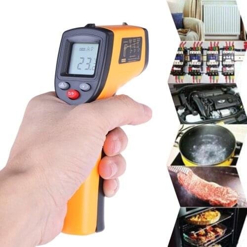 GM320 LCD Digital Non Contact Infrared Thermometered Temperature Meter Pyrometer processing circuits and liquid crystal display