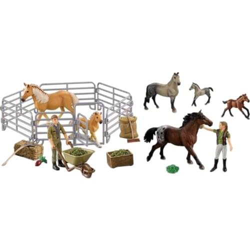 High Simulation Farm Animals Toys with People Fugures Playset - Educational Toys Pretend Play Toys for Kids