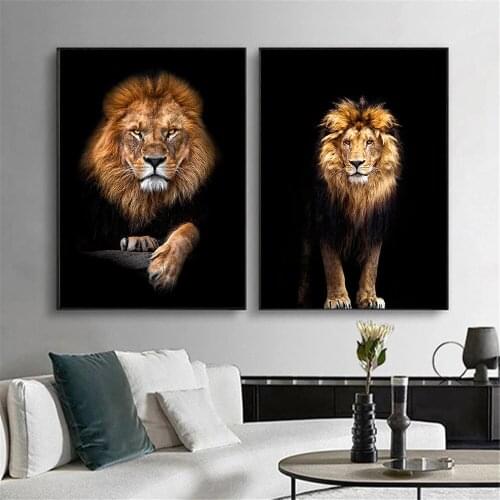 Wild Animal Canvas Painting Lion Print On The Wall Poster Modern Posters And Prints Nordic Wall Art Pictures Living Room Decor