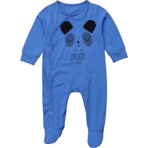 2019 New Cute Newborn Baby Boy Girls Cartoon Bear Cotton Long Sleeve Romper Jumpsuit Babies Loose Rompers Outfit Clothes