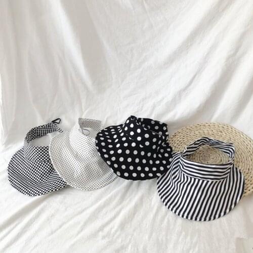 Korean Style Baby Hat Summer cotton Folding Visor Baby Cap Cute Adjustable Kids Sun Hat for Boys Girls Child Cap