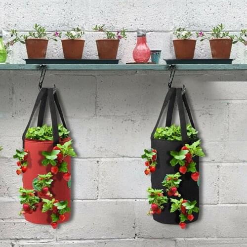 New Hot Gardens Hanging Strawberry Planter with Holes Strawberry Floral Grow Pot For Strawberry Root Plants SMR88