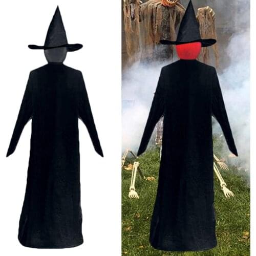 Lighted Halloween Faceless Witch Decoration Holding Hands Screaming Witches Sound Activated Sensor Decor Haunted House Party New