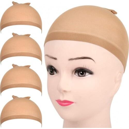 2Pcs Hair Wig Liner Caps Cover Mesh Hair One-end Faux Silk Net Hat Hairpiece Accessory Salon Hairdressing Styling Tool