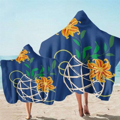 Leaves Pattern Microfiber Beach Poncho Towel For Adult Kid Absorbent Quick Drying Bath Cloak Wearble Blanket Outdoor Surf Totwel