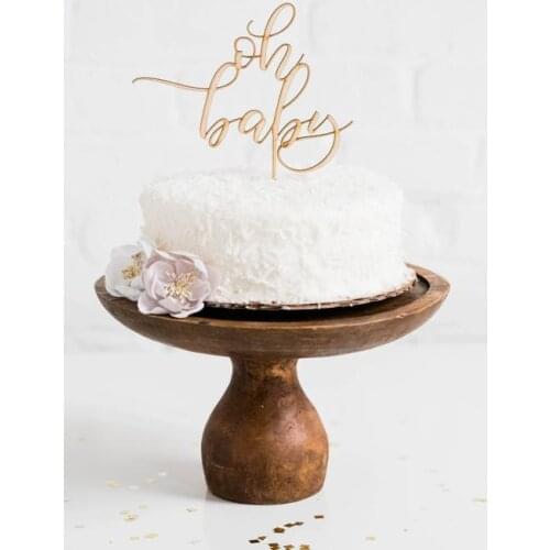 Gender Reveal Cake Topper Babe Shower Boy or Girl Cake Topper Oh Baby Cake Topper Baby Shower Cake Topper