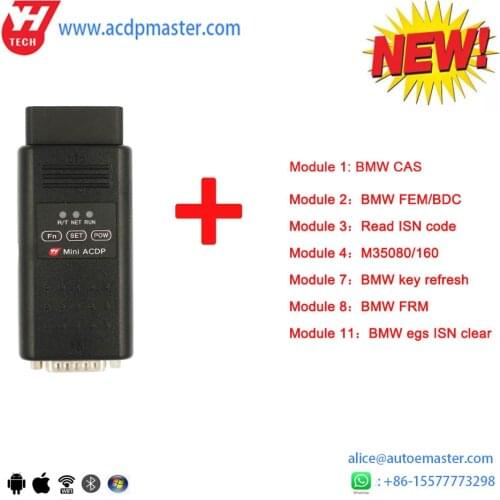 Yanhua Mini ACDP for BMW Programming full set ---CAS, FEM,BDC,DEM,ISN and 35 Series,Refresh Key, FRM Module
