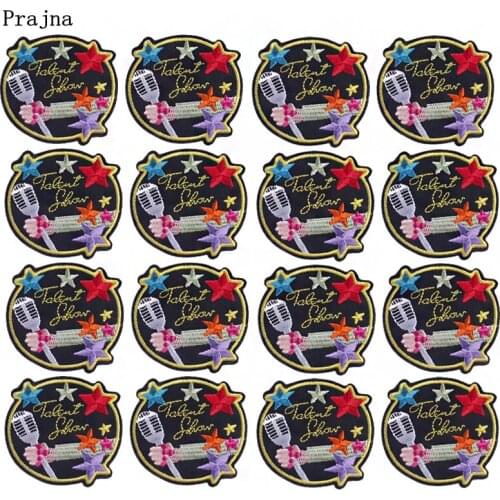Prajna 10PCS Cartoon Patches Iron On Stripes Patches For Clothes Applique Embroidered Patches For Clothing Accessories Wholesale