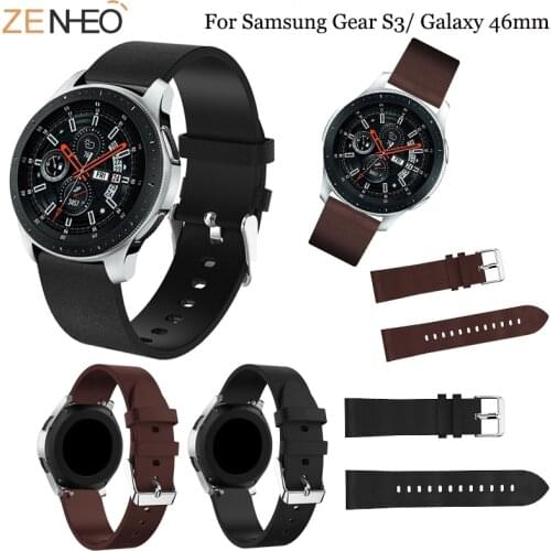 22mm Genuine Leather watch strap Band for Samsung Gear S3 band for Huami Amazfit Stratos 2 2S / Huami GTR 47mm wristbands