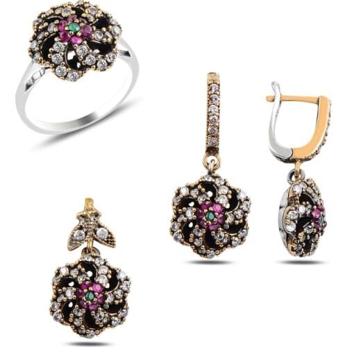 Silver 925 Sterling Zircon Cubic Zirconia Authentic Set