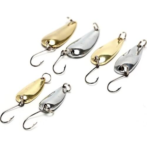 Wide Fishing Spoon Lure Trout Spoons Wobblers Metal Lures Hard Bait 1.5g/2g/2.5gGold/Sliver